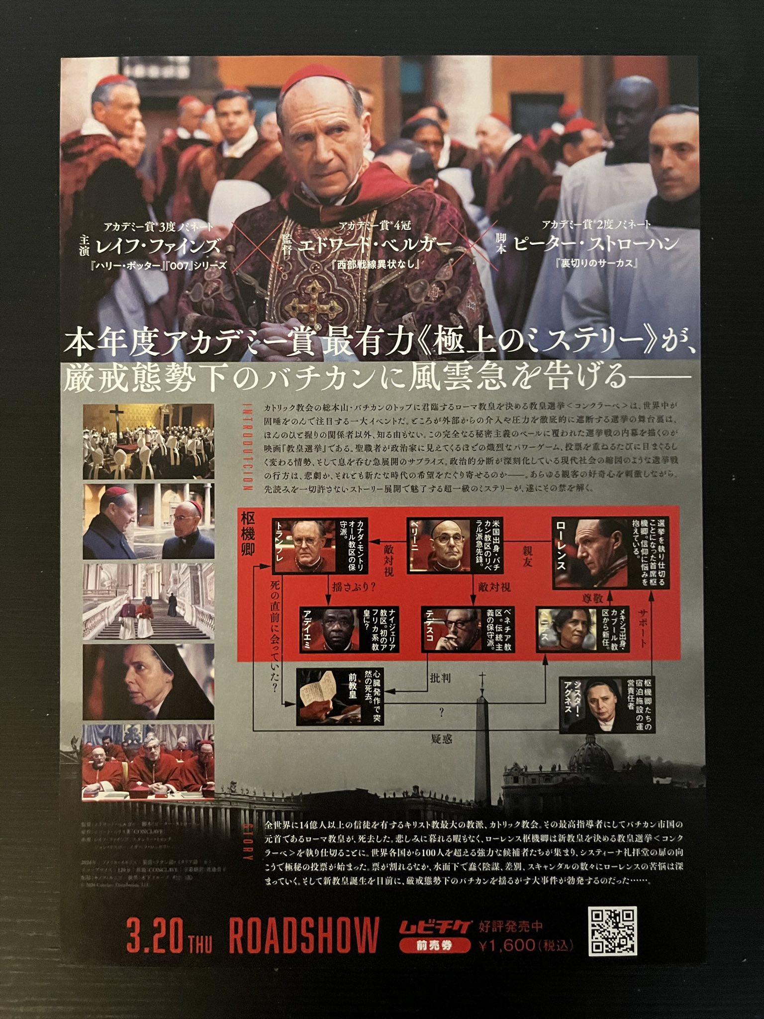 日本電影B5海報《教宗選戰》Japanese B5 Film Poster: Conclave - Image 2